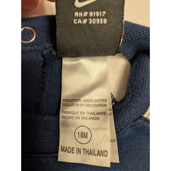 Nike Boston Red Sox MLB Navy Romper Jersey 1 PC Infant Size 18 Months Baseball - Picture 6 of 8